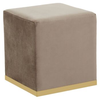 Hagen Mink and Gold Square Stool 3