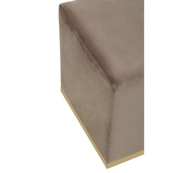 Hagen Mink and Gold Square Stool 4