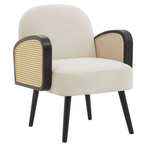 Hala Natural Velvet Armchair