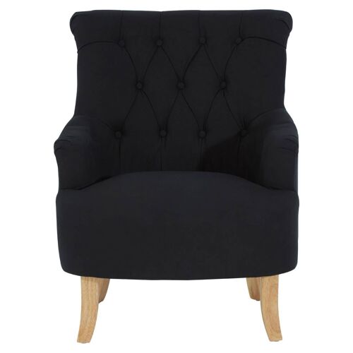 Hampstead Black Cotton Armchair