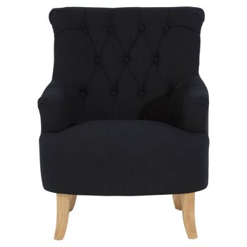 Hampstead Black Cotton Armchair 1