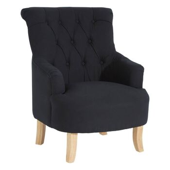 Hampstead Black Cotton Armchair 2