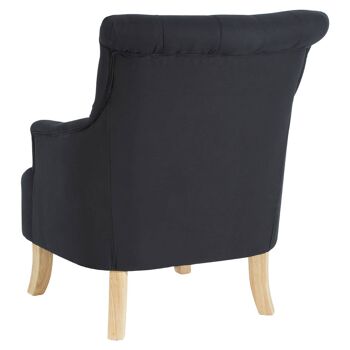Hampstead Black Cotton Armchair 3