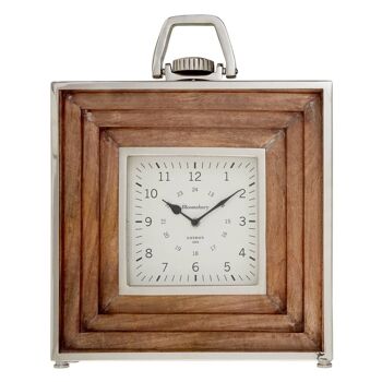 Hampstead Mango Wood Dark Brown Mantel Clock 1