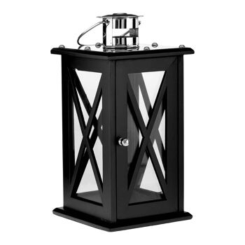 Hampstead Medium Black Criss Cross Lantern 2