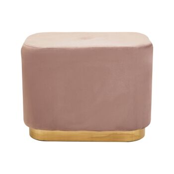 Hartford Dusky Pink Stool with Matte Gold Base 1