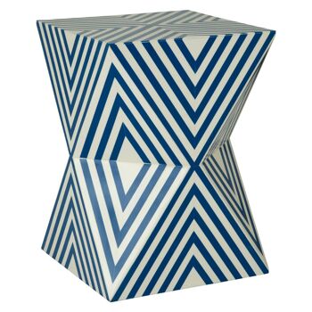 Hasso White & Blue Stool 2