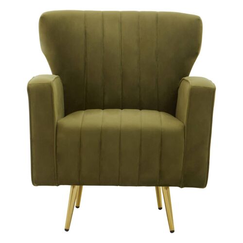 Hayley Green Velvet Armchair