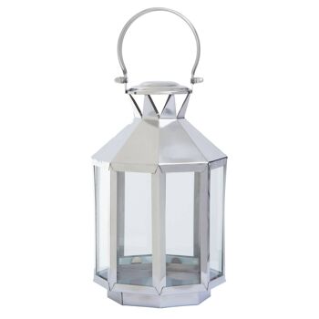 Herber Small Silver Steel Lantern 1