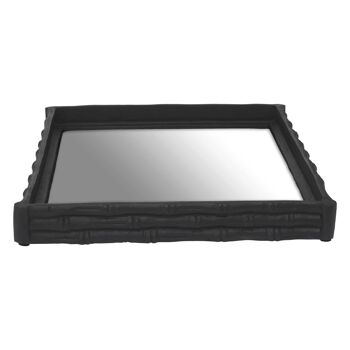 Hiba Black Finish Mirrored Tray 3