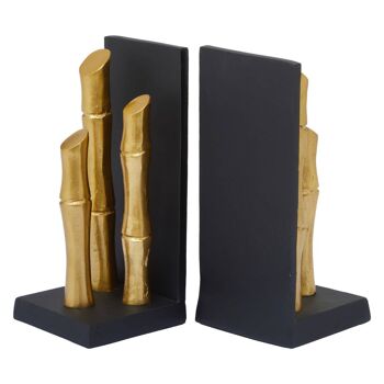 Hiba Set of Two Gold Finish Bookends 3
