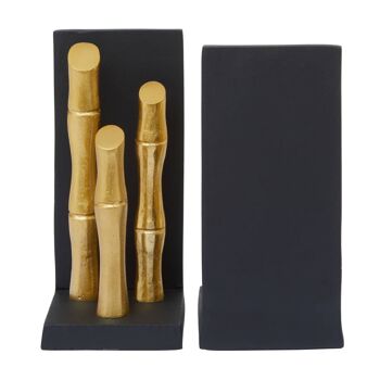 Hiba Set of Two Gold Finish Bookends 4