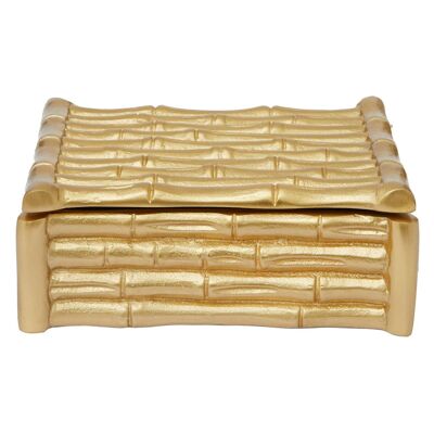 Hiba Small Gold Finish Trinket Box