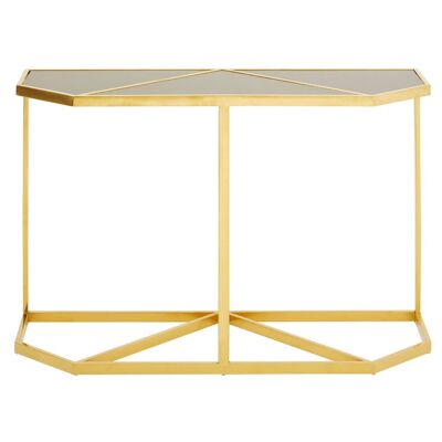 Horizon Black Tempered Glass Console Table