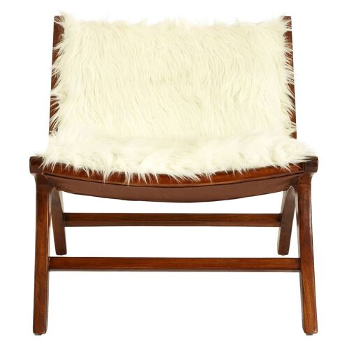 Inca Faux Fur Angled Chair