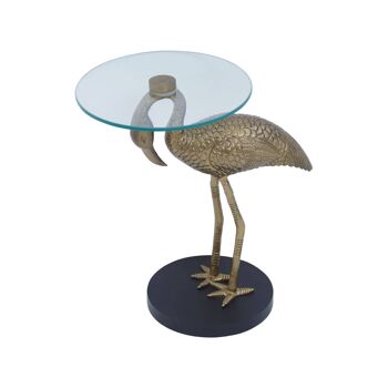 Inventivo Clear Glass Flamingo Side Table 2