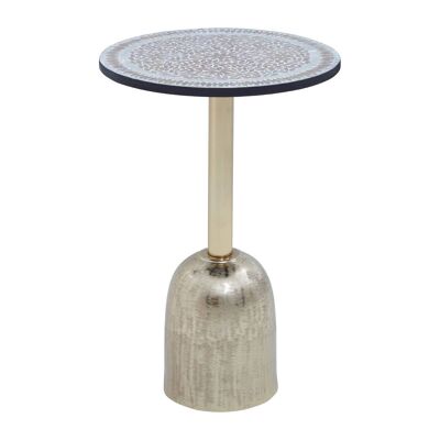 Inventivo Mosaic Top Gold Base Side Table