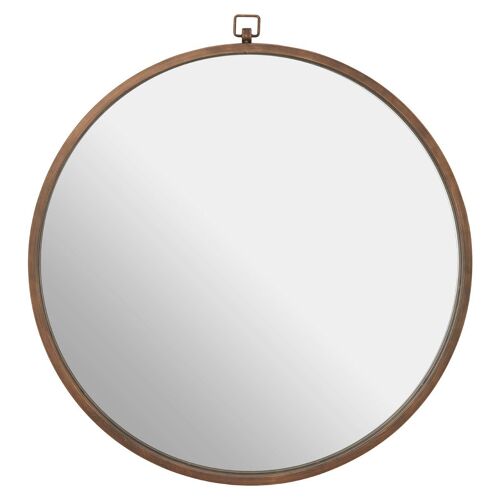 Jacen Bronze Metal Frame Round Wall Mirror