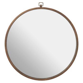 Jacen Bronze Metal Frame Round Wall Mirror 1