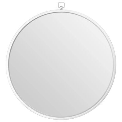 Jacen Silver Metal Frame Round Wall Mirror