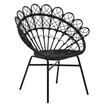 Java Black Rattan Peacock Chair 2