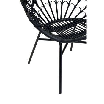 Java Black Rattan Peacock Chair 8