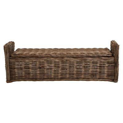 Java Grey Natural Rattan Bench