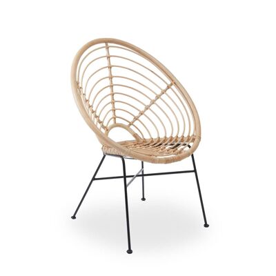 Java Natural Rattan Round Chair