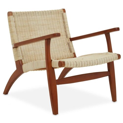 Java Woven Chair in Natural Rattan