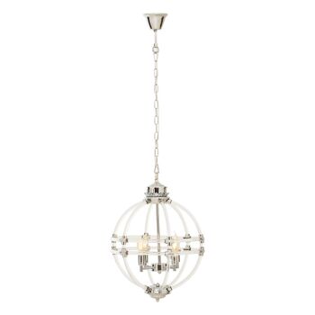 Karlo Pendant Light in Clear Acrylic and Chrome Finish 1