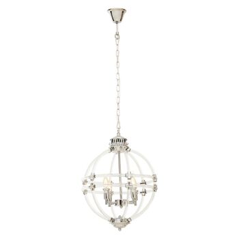 Karlo Pendant Light in Clear Acrylic and Chrome Finish 2