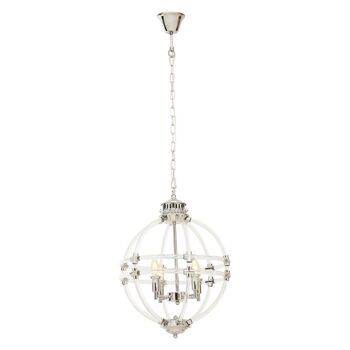 Karlo Pendant Light in Clear Acrylic and Chrome Finish 6