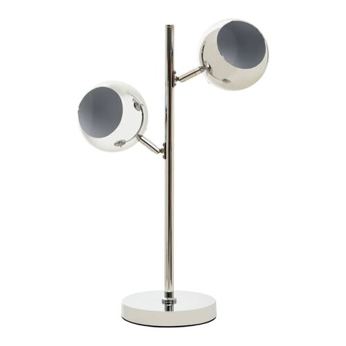 Karter  Chrome Finish  Table Lamp with Two Lights