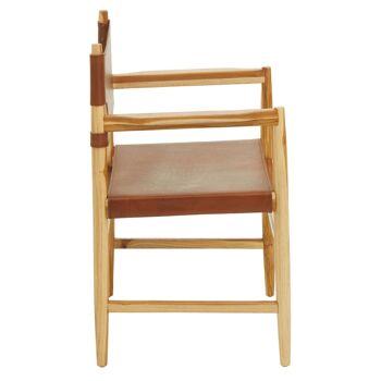 Kendari Antique Brown Leather Chair 3