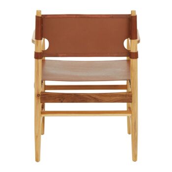 Kendari Antique Brown Leather Chair 4