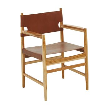 Kendari Antique Brown Leather Chair 6