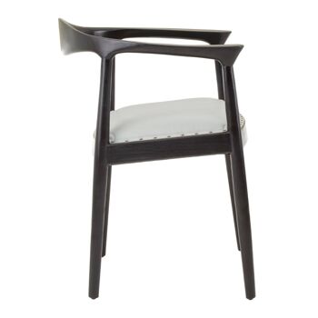 Kendari Chair with Grey Plain Cow Leather 3