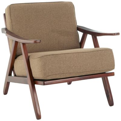 Kendari Chair with Light Brown Fabric Cushion
