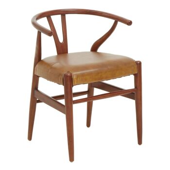 Kendari Cow Camel Leather Chair 2