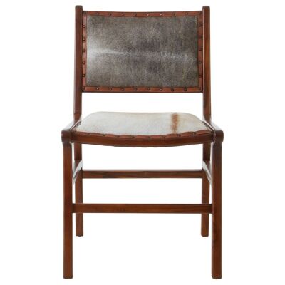 Kendari Dining Chair with Natural Cow Leather