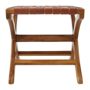 Kendari Stool  with Brown Cow Leather Strap 1