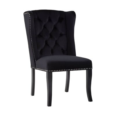 Kensington Townhouse Black Velvet Dining Chair