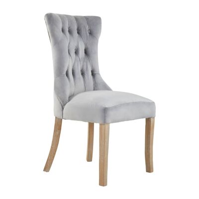 Kensington Townhouse Grey Buttoned Dining Chair