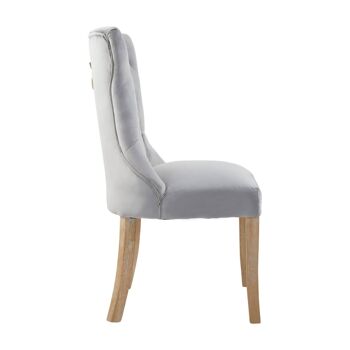 Kensington Townhouse Grey Buttoned Dining Chair 3