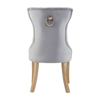 Kensington Townhouse Grey Buttoned Dining Chair 4