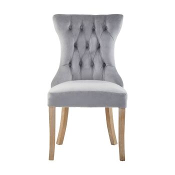Kensington Townhouse Grey Buttoned Dining Chair 6