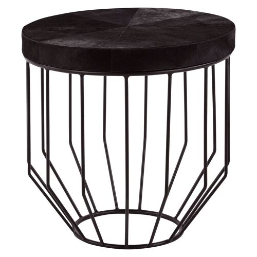 Kensington Townhouse Hair On Hide Round Side Table