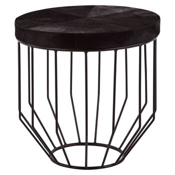 Kensington Townhouse Hair On Hide Round Side Table 1