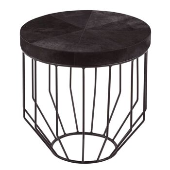 Kensington Townhouse Hair On Hide Round Side Table 2