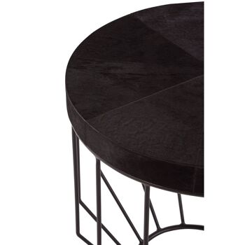 Kensington Townhouse Hair On Hide Round Side Table 4